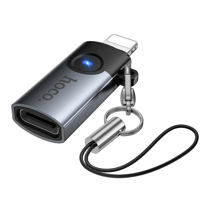 USB-C - Lightning HOCO UA46A adapter za prijenos podataka i punjenje, siva