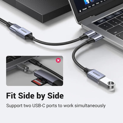 OTG USB-C - USB-A adapter UGREEN US378 (70889), Siva