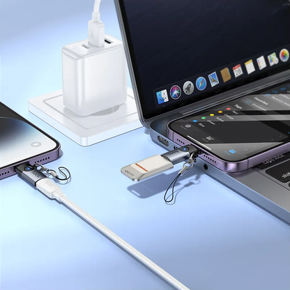 USB-C - Lightning HOCO UA46A adapter za prijenos podataka i punjenje, siva