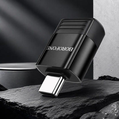 OTG USB-C - USB-A adapter Borofone BV18, Crna