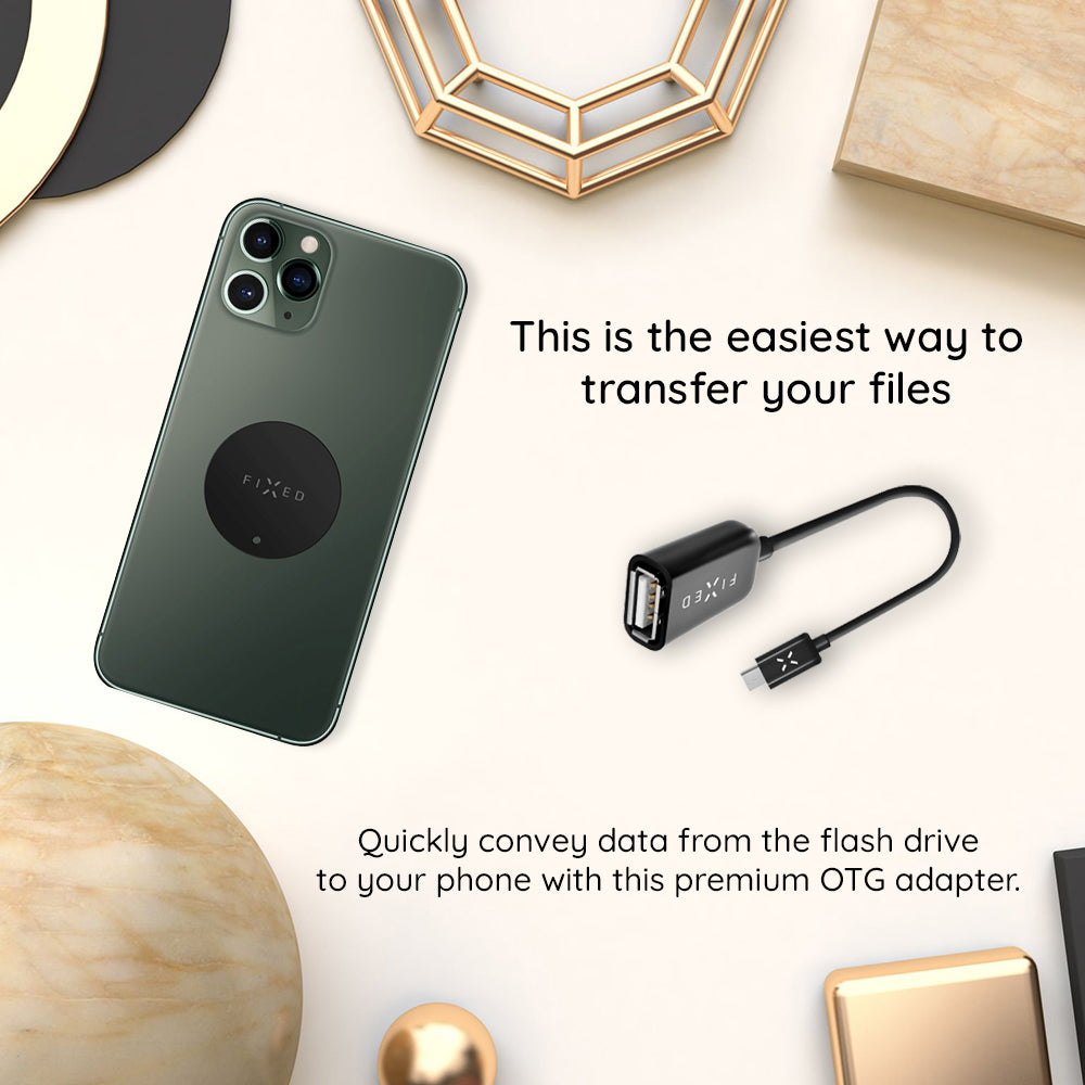 Adaptor OTG USB-C - USB-A Fixed, Crni