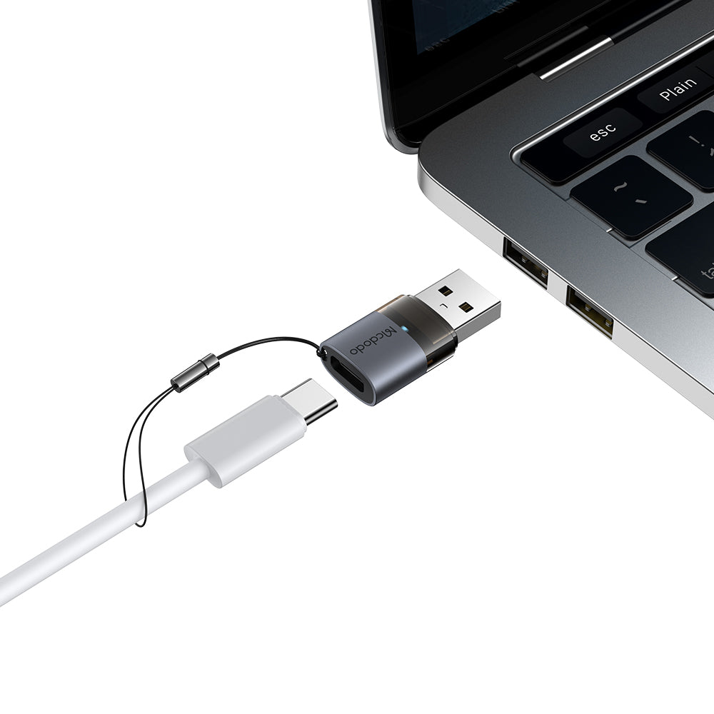 Adapter za podatke i punjenje USB-C - USB-A McDodo OT-7580, Crni