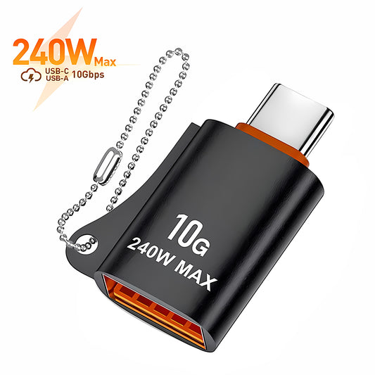 Adaptor OTG USB-C - USB-A Techsuit A1 HyperPort, Crni Narančasti