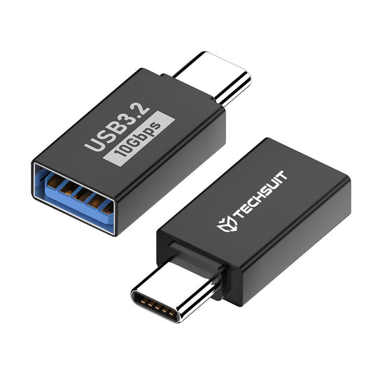 OTG adapter USB-C - USB-A Techsuit A14 AluCoreX, Crni