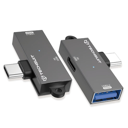 OTG adapter USB-C - USB-A Techsuit A21, Sivi