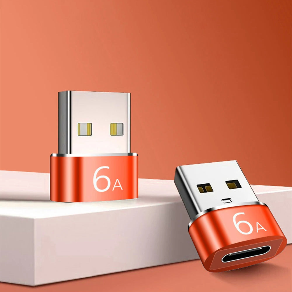 Adapter za podatke i punjenje USB-C - USB-A Techsuit A4 HyperPort, Crno Narančasti