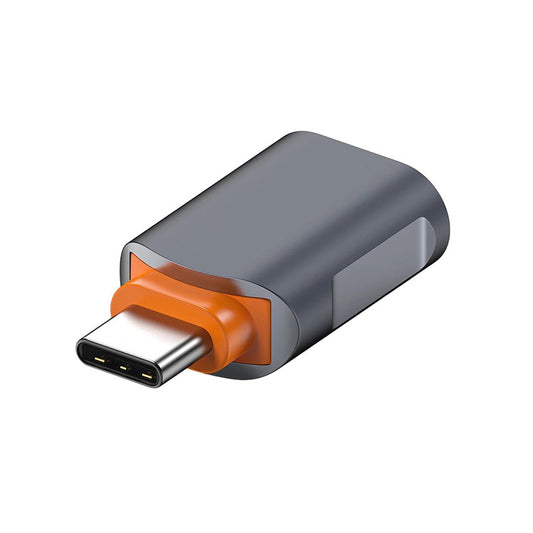 Adaptor OTG USB-C - USB-A Techsuit A9 SlateVolt, Sivi Narančasti