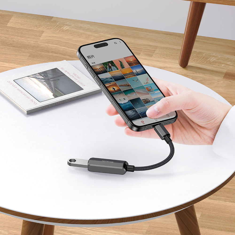 OTG adapter USB-C - USB-A / USB-C McDodo CA-2830, Sivi