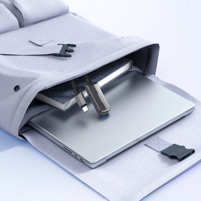 OTG adapter USB-C - USB-A / USB-C McDodo CA-2830, Sivi