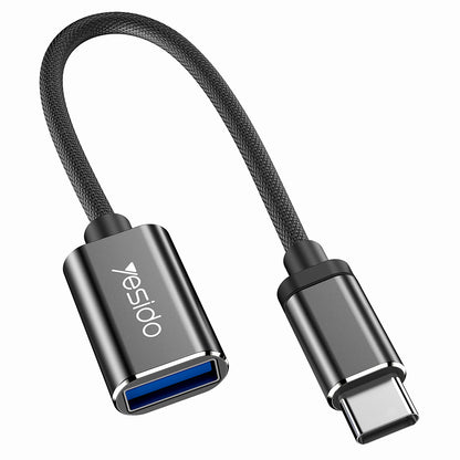 Adaptor OTG USB-C - USB-A Yesido GS01, Crni