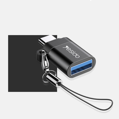 Adaptor OTG USB-C - USB-A Yesido GS06, Crni