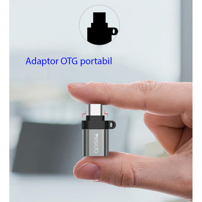 Adaptor OTG USB-C - USB-A Yesido GS06, Crni