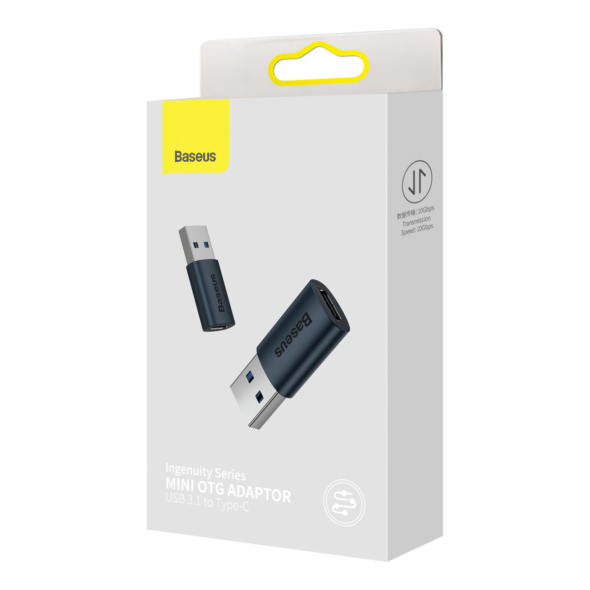 Adapter za prijenos podataka i punjenje USB-C - USB-A Baseus Ingenuity, Plavi ZJJQ000103