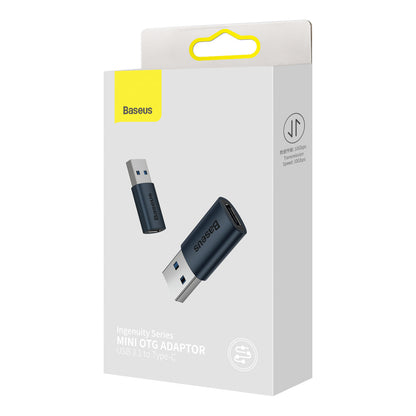 Adapter za prijenos podataka i punjenje USB-C - USB-A Baseus Ingenuity, Plavi ZJJQ000103