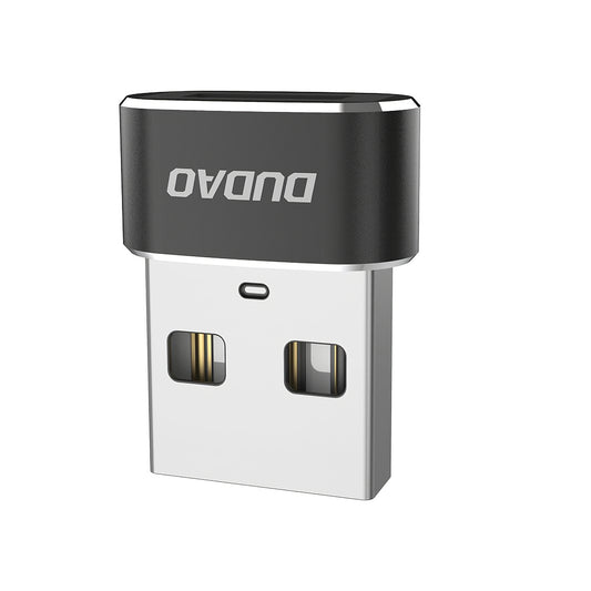 Adapter za prijenos podataka i punjenje USB-C - USB-A Dudao L16AC, Crni