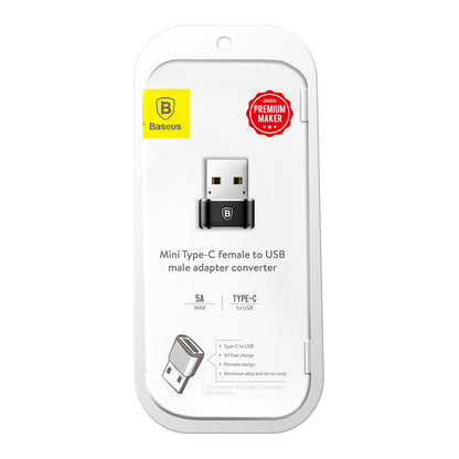 Adapter za prijenos podataka i punjenje USB-C - USB-A Baseus, Crni CAAOTG-01