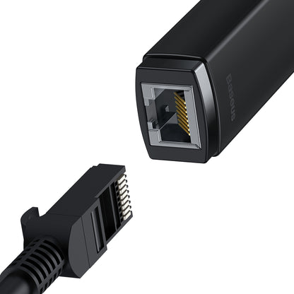 Mrežna ploča Baseus Lite, USB-C - RJ45, Crna WKQX000301