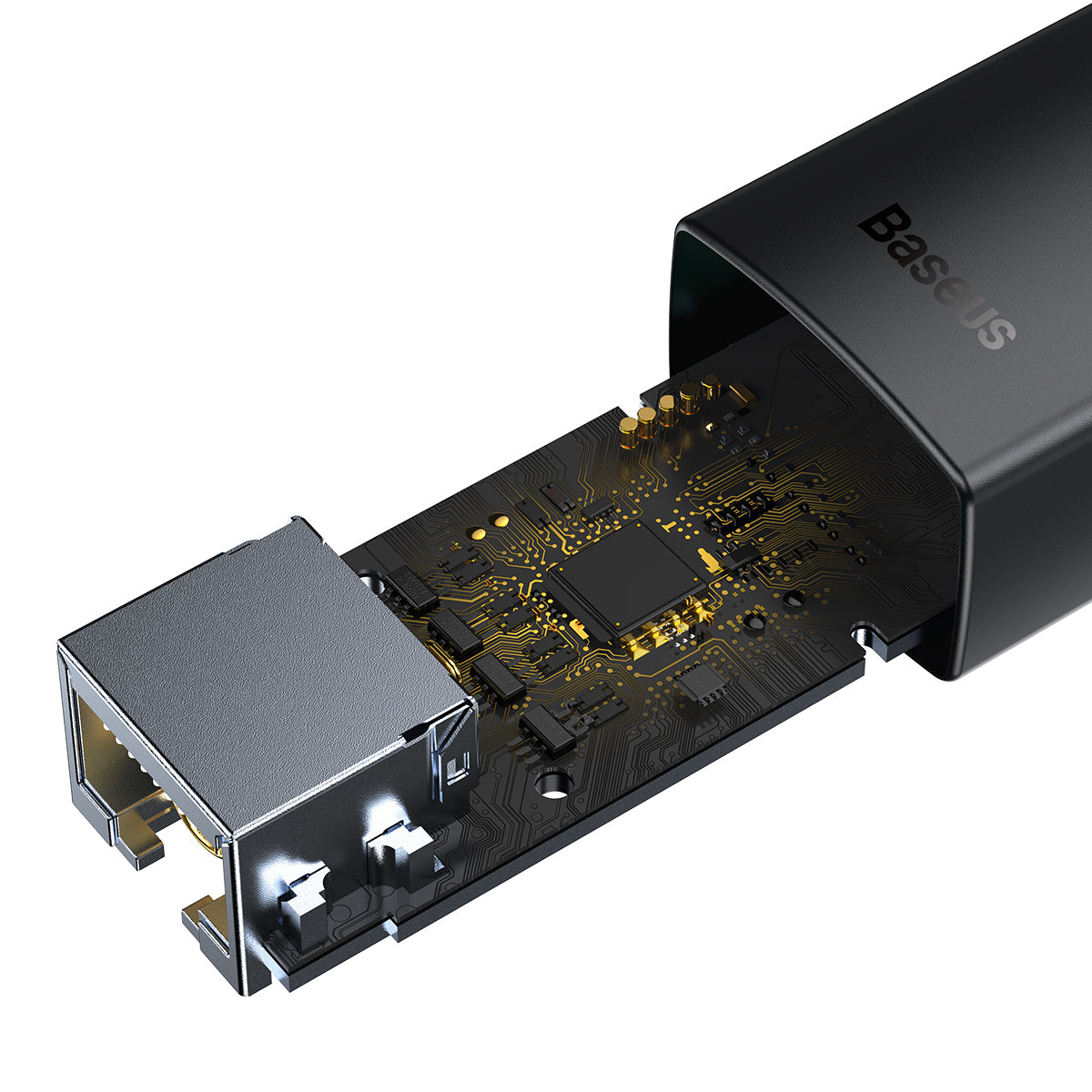 Mrežna ploča Baseus Lite, USB-C - RJ45, Crna WKQX000301