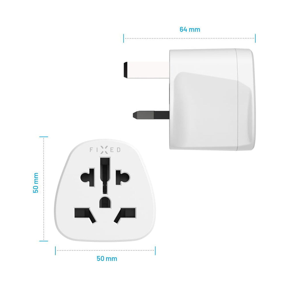 Adaptor mreže Fixed EU / US / AUS - UK, Bijeli