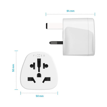 Adaptor mreže Fixed EU / US / AUS - UK, Bijeli