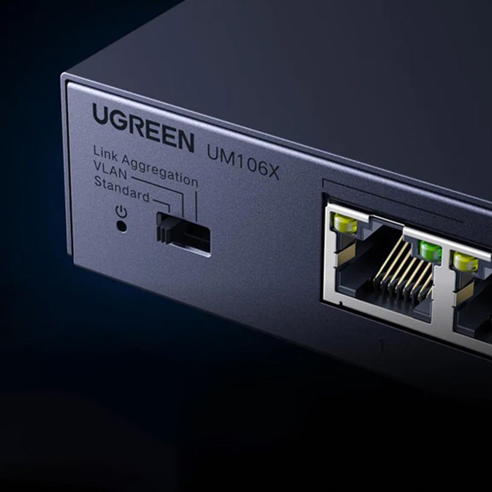 UGREEN mrežni prekidač 35048EU, 5 x RJ45, Siva