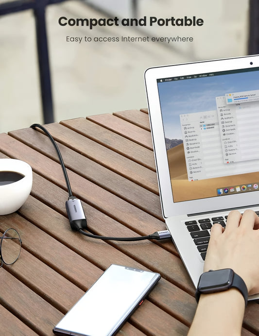 Mrežna kartica UGREEN CM209, RJ45, USB, Siva