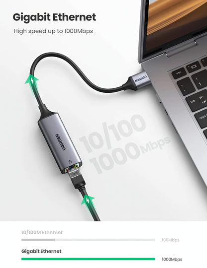 Mrežna kartica UGREEN CM209, RJ45, USB, Siva