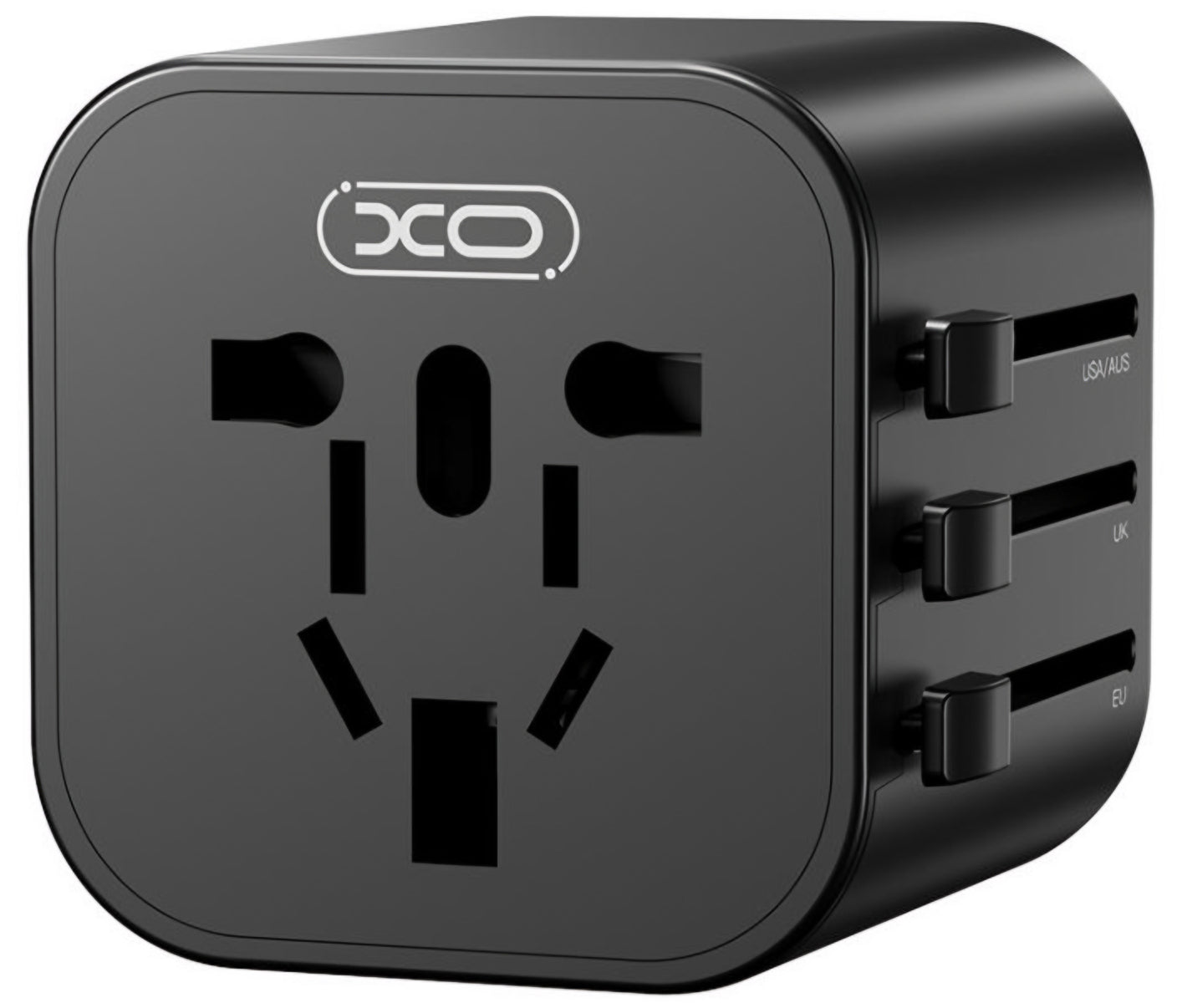 Mrežni adapter XO Design WL28 Travel US / UK / AU / CN / EU, Crni