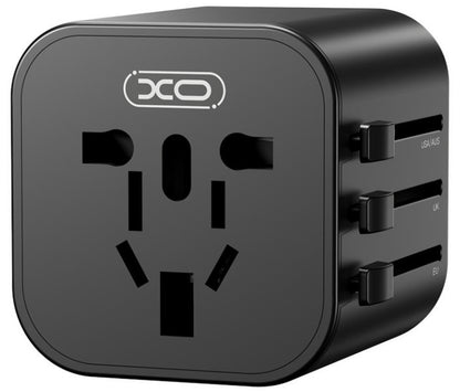 Mrežni adapter XO Design WL28 Travel US / UK / AU / CN / EU, Crni
