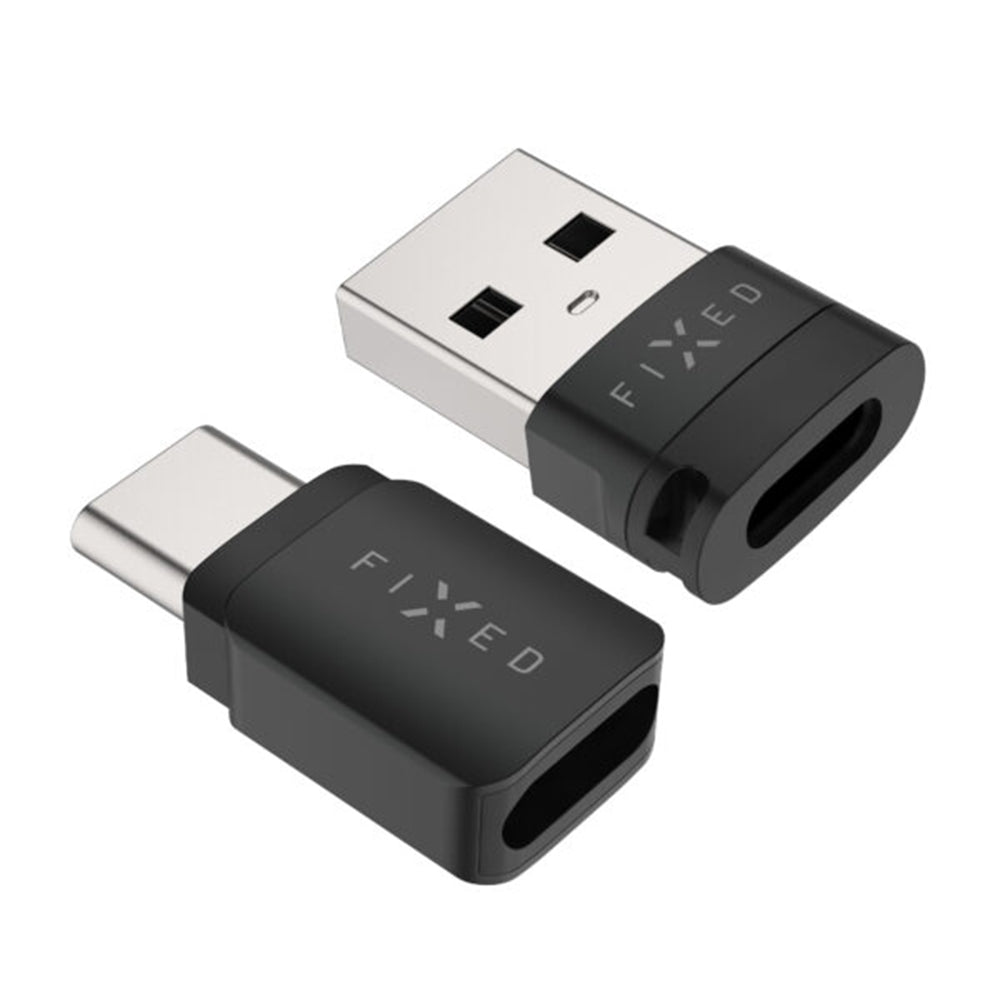 USB adapter za blokadu podataka Fixed, USB-A / USB-C, 2u1, Crni