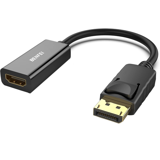 Benfei video adapter, DisplayPort - HDMI, 4K, Crna