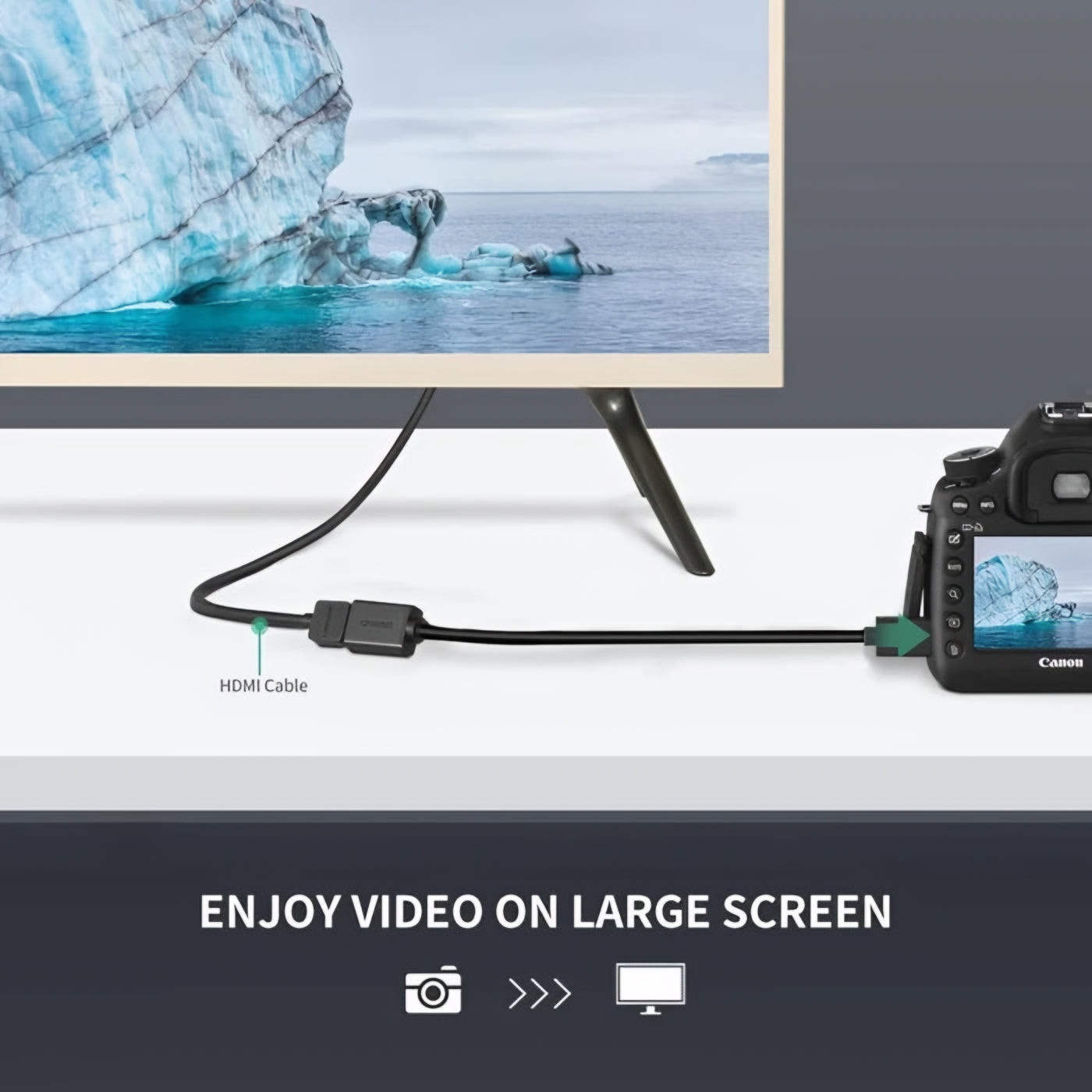 Video adapter UGREEN 20137, miniHDMI - HDMI, 4K, Crni