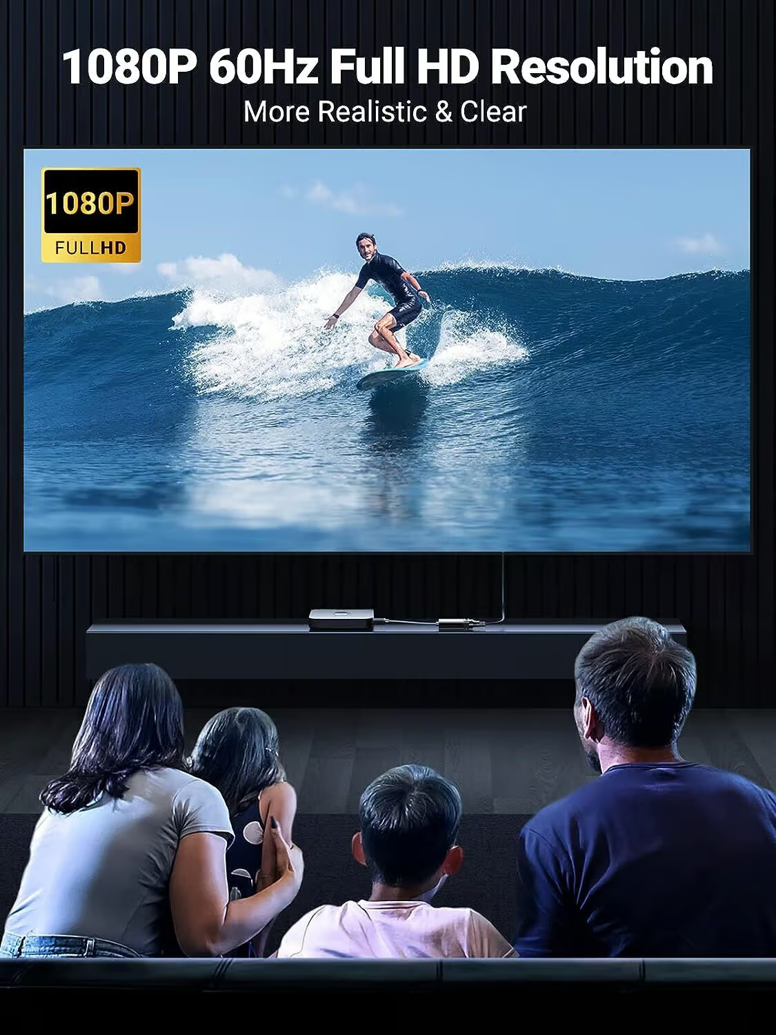 Video adapter UGREEN CM611 (90813), HDMI - VGA, 1080P, Crna