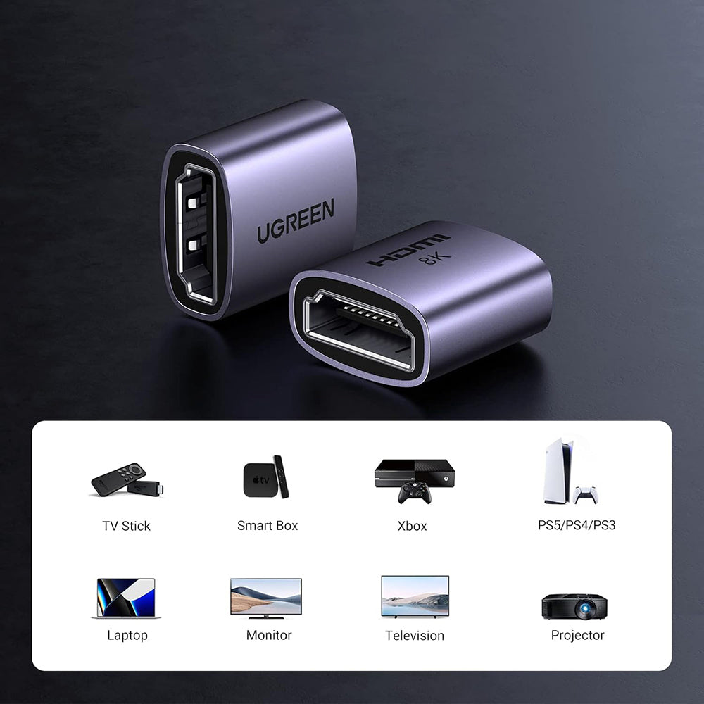 UGREEN Video Adapter HD159 (90592), HDMI - HDMI, 8K, Siva