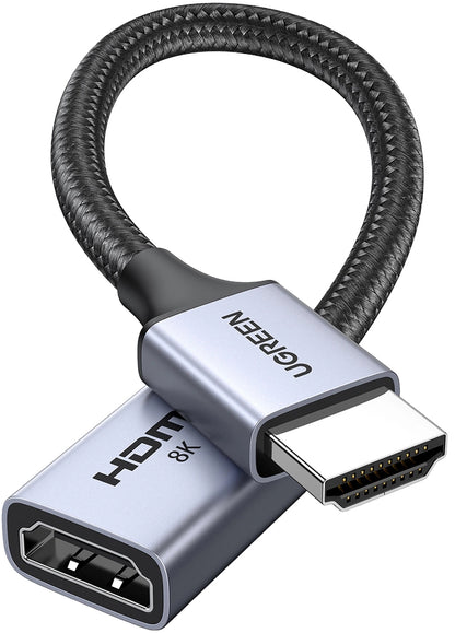 Video adapter UGREEN HD165, HDMI - HDMI, 8K, Sivi