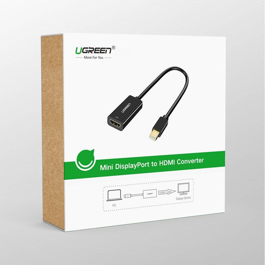 Video adapter UGREEN MD112 (10461), MiniDisplayPort - HDMI, Crni