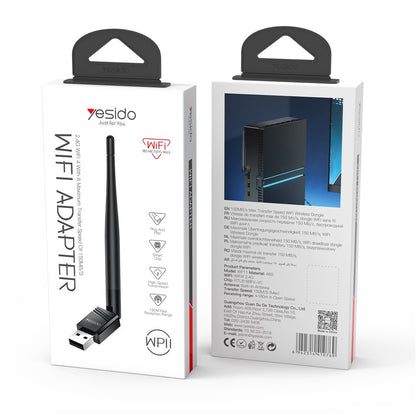 Bežični adapter Yesido WP11, 150Mbps, Crni
