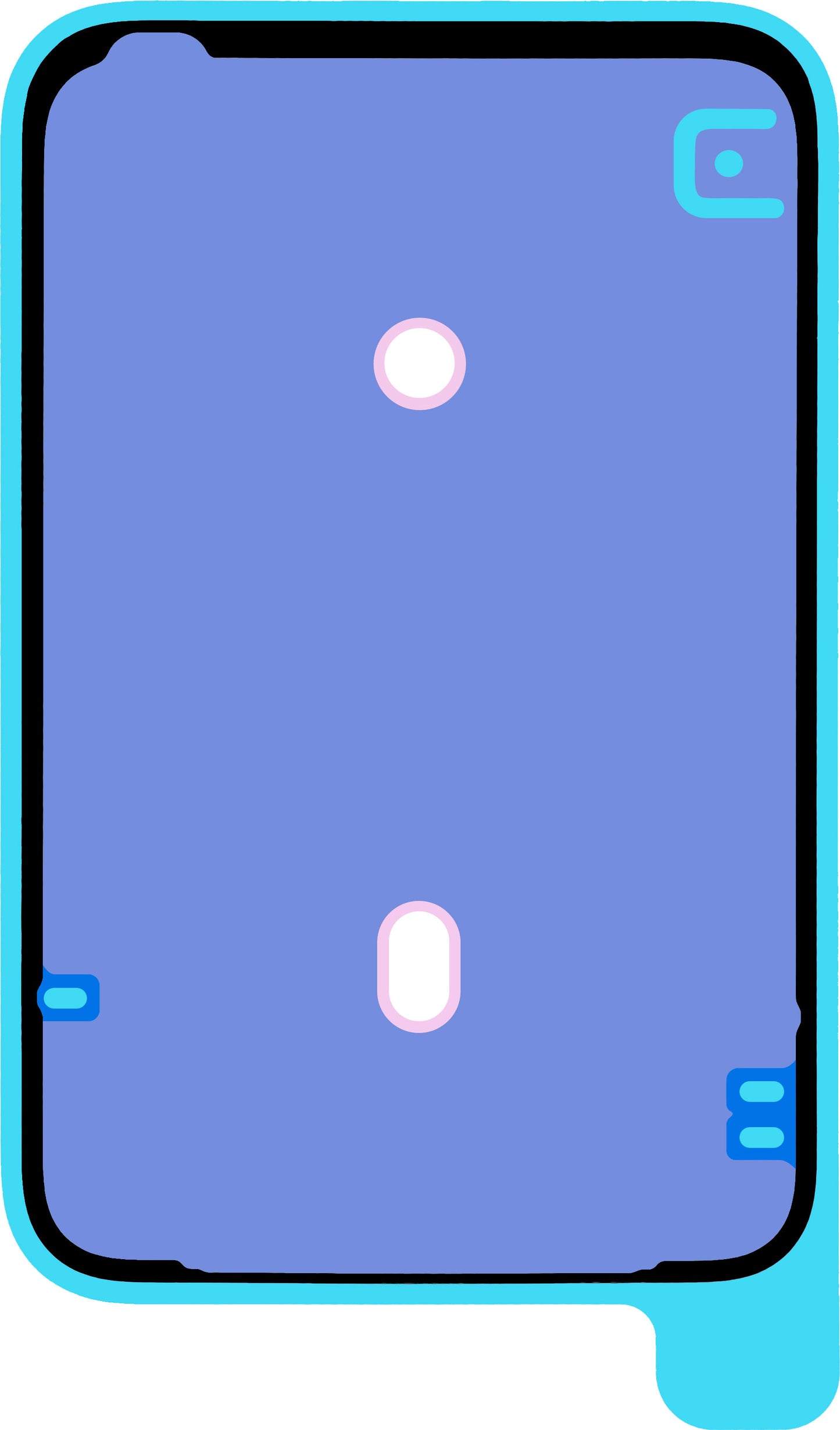 Ljepilo za poklopac baterije Apple iPhone 17 Pro Max, Service Pack 923-12859