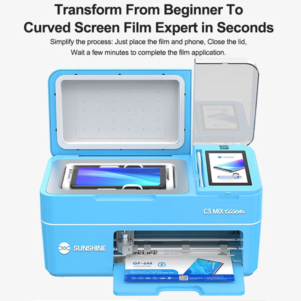 UV vakuumski laminator Sunshine C3 Mix Ultra za nanošenje UV / hidrogel zaštitnih folija, 2u1