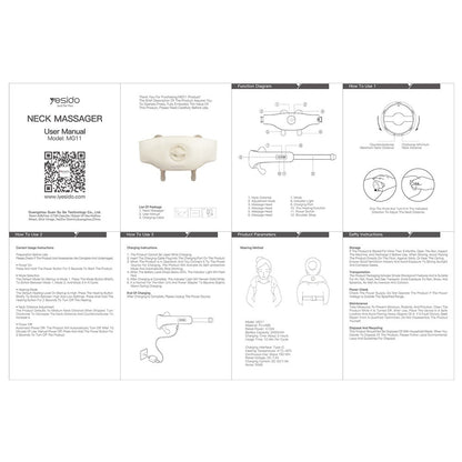 Aparat za masažu vrata Yesido MG11, Bež