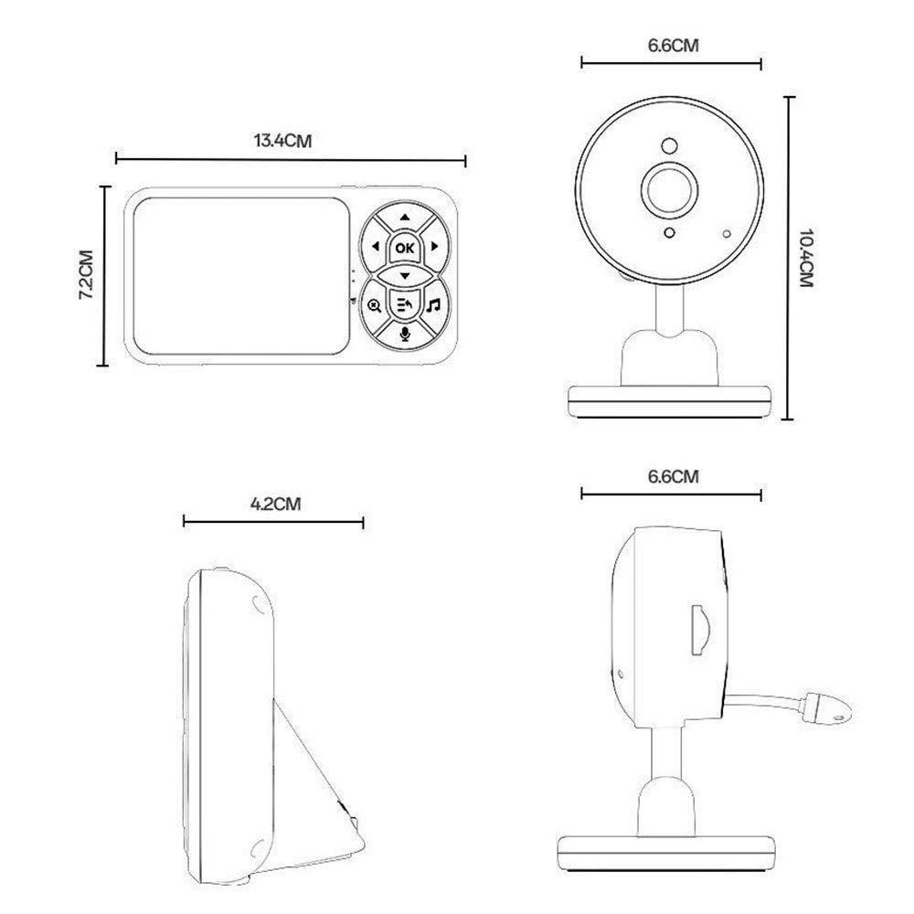 Baby Monitor Yesido KM26, Wi-Fi, Bijeli