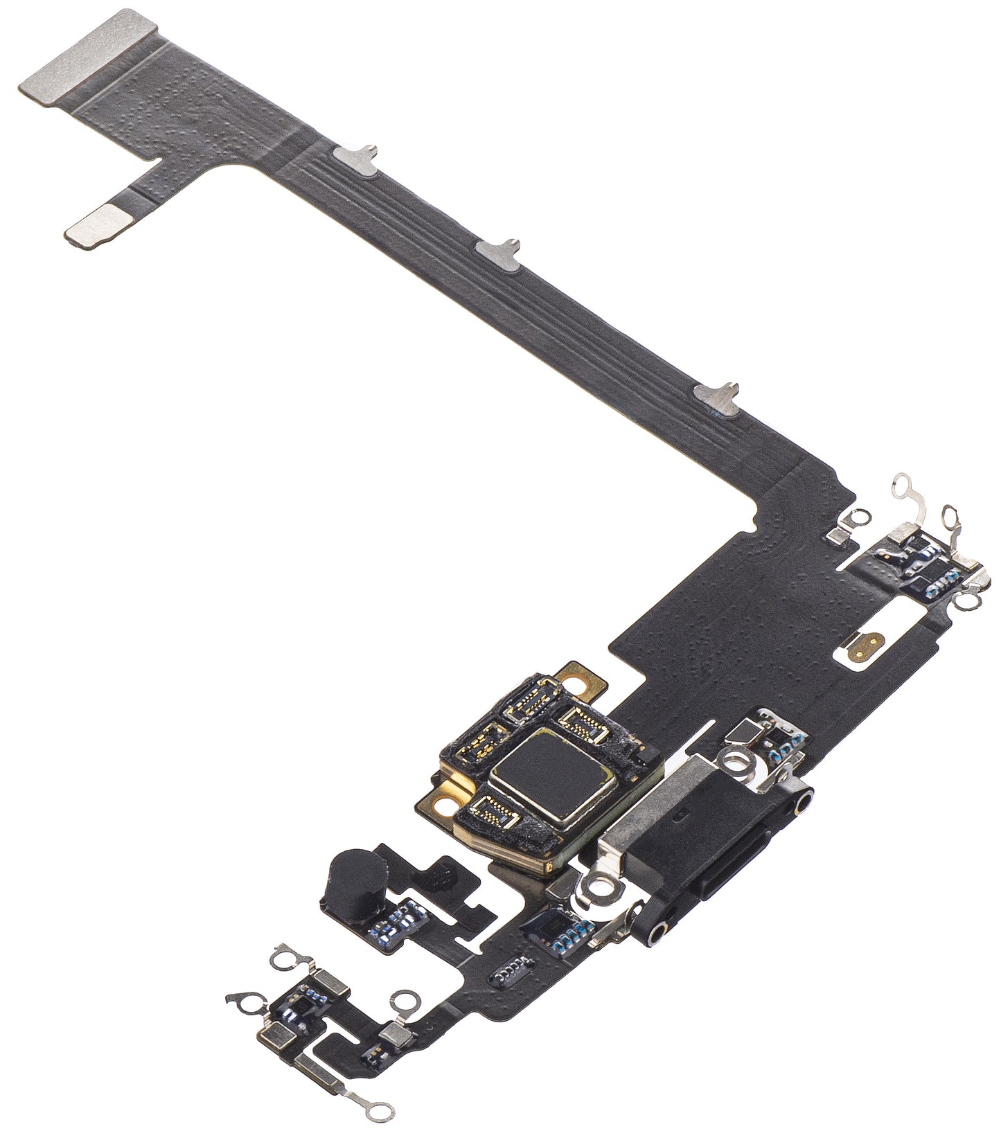 Traka s konektorom za punjenje - Mikrofon za Apple iPhone 11 Pro Max, Crna