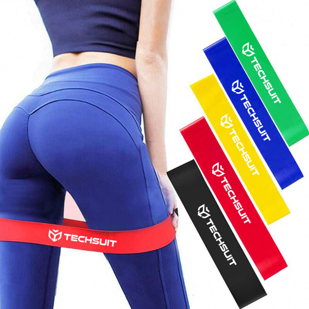 Fitness Elastična Traka Techsuit TS-01, Set 5 komada, Višebojno
