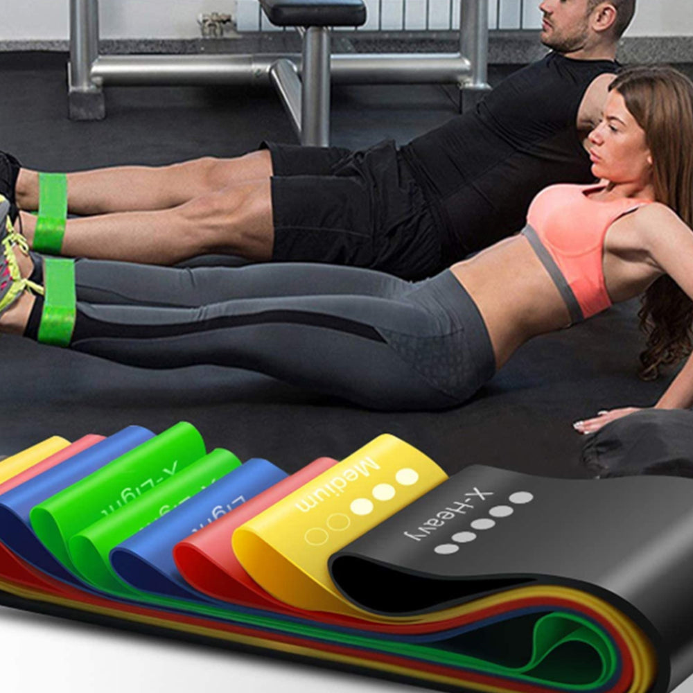 Fitness Elastična Traka Techsuit TS-01, Set 5 komada, Višebojno