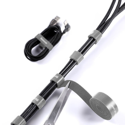 Organizator kabela Baseus Circle, Velcro, 3m, Sivi ACMGT-F0G