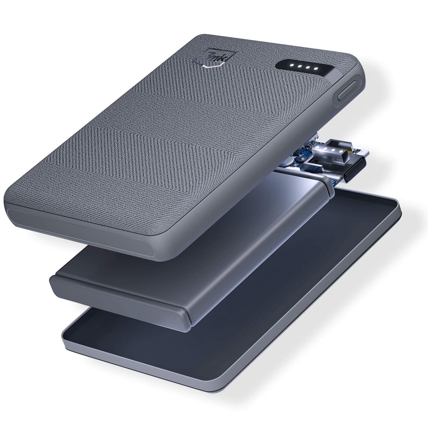 Vanjska baterija 3MK Pocket, 5000mAh, 12W, 1 x USB-C, Siva