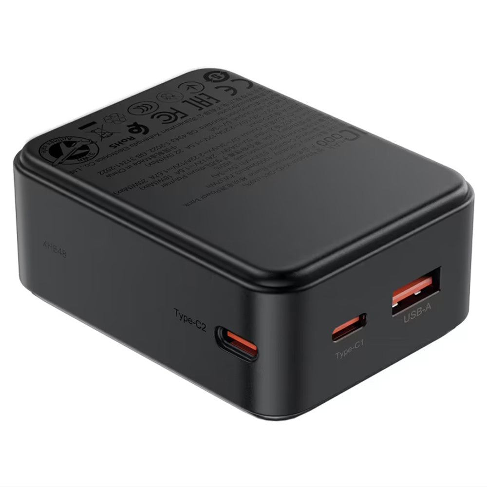 Vanjska baterija Acefast M28, 10000mAh, 22.5W, QC + PD, 1 x USB-A - 2 x USB-C, Crna