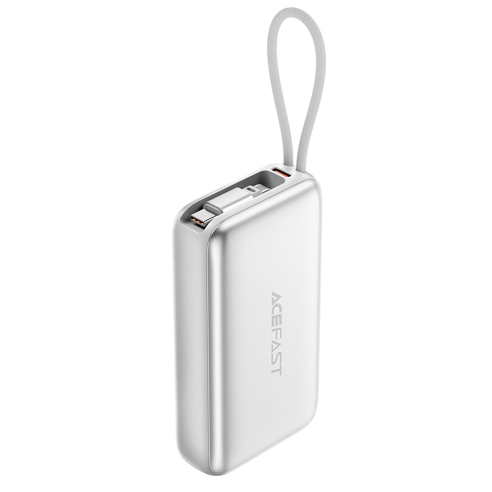 Vanjska baterija Acefast M32, 10000mAh, 35W, PD, 2 x USB-C, Srebrna