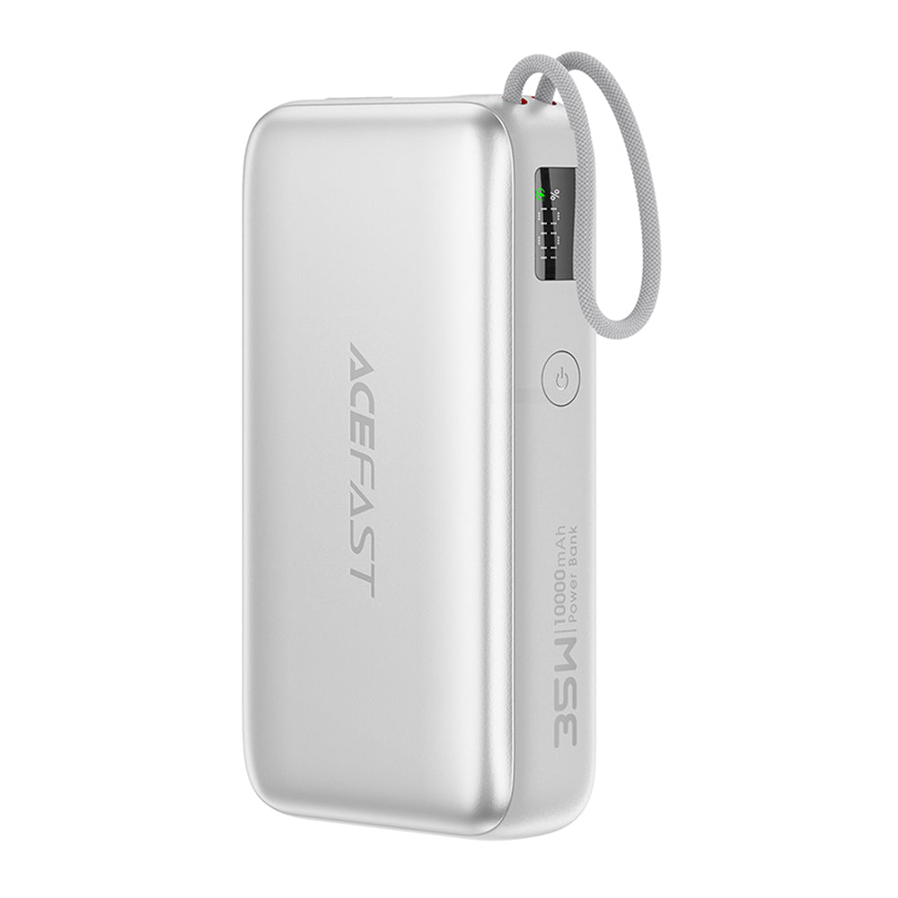 Vanjska baterija Acefast M32, 10000mAh, 35W, PD, 2 x USB-C, Srebrna