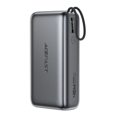 Vanjska baterija Acefast M34, 20000mAh, 45W, QC + PD, 1 x USB-A - 2 x USB-C, Siva